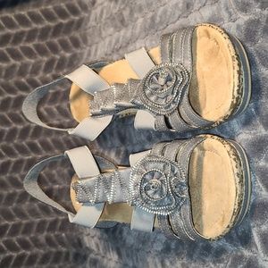 Rieker women's wedge, Size 38~US 7,Dust Gray